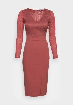 WAL G. BLAKE LONG SLEEVE MIDI DRESS - Shift Dress - Dark Mauve Pink -WAL G. Sales Store 38d200023da3491e8d2895de0b4ffdd0