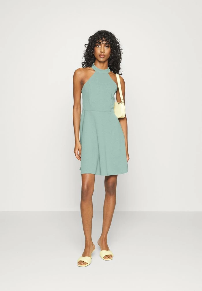 BALI HALTER NECK SKATER DRESS - Jersey dress - sage green WAL G. BALI HALTER NECK SKATER DRESS - Jersey Dress - Sage Green -WAL G. Sales Store 3a370095a404437cae62bf871bcaf41f
