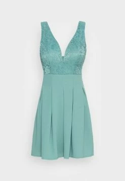 WAL G. V NECK SKATER - Cocktail Dress / Party Dress - Sage Green 3 WAL G. V NECK SKATER - Cocktail Dress / Party Dress - Sage Green -WAL G. Sales Store 3aeecb2a59e84464927630b4c1b734c8