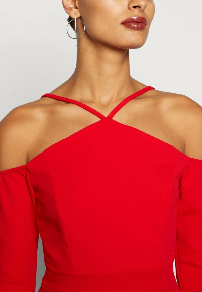 FAR SLEEVE MIDI DRESS - Cocktail dress / Party dress - red WAL G. FAR SLEEVE MIDI DRESS - Cocktail Dress / Party Dress - Red -WAL G. Sales Store 3bcc11cedf8645b18c5894a3eac0ecd4