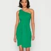 WAL G. MILANA ONE SHOULDER PLEAT DRESS - Cocktail Dress / Party Dress - Leaf Green