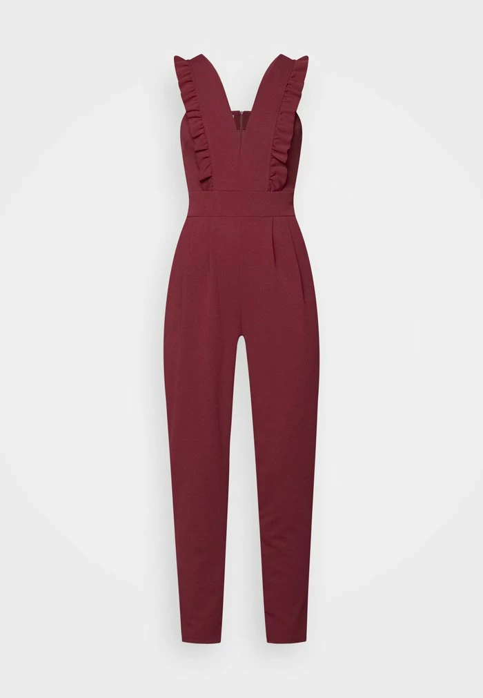 RAYNA RUFFLED - Jumpsuit - berry wine WAL G. RAYNA RUFFLED - Jumpsuit - Berry Wine -WAL G. Sales Store 40bd88d462314252b4e78353e0d69f10