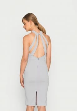 WAL G. NIAMH BACK CUT OUT MIDI DRESS - Shift Dress - Pearl Grey -WAL G. Sales Store 40f64b5b3ea047c1ad5e24aa8e94c201