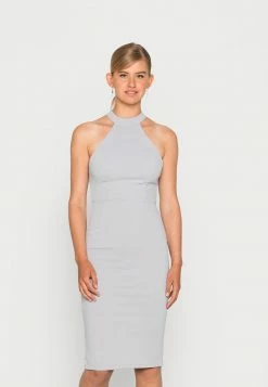 WAL G. NIAMH BACK CUT OUT MIDI DRESS - Shift Dress - Pearl Grey