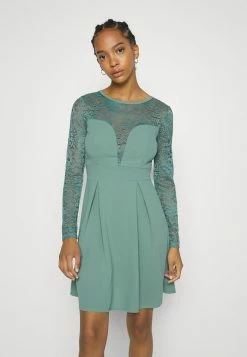 WAL G. WGXZL WEDDING - LACE TOP SKATER DRESS - Cocktail Dress / Party Dress - Sage Green