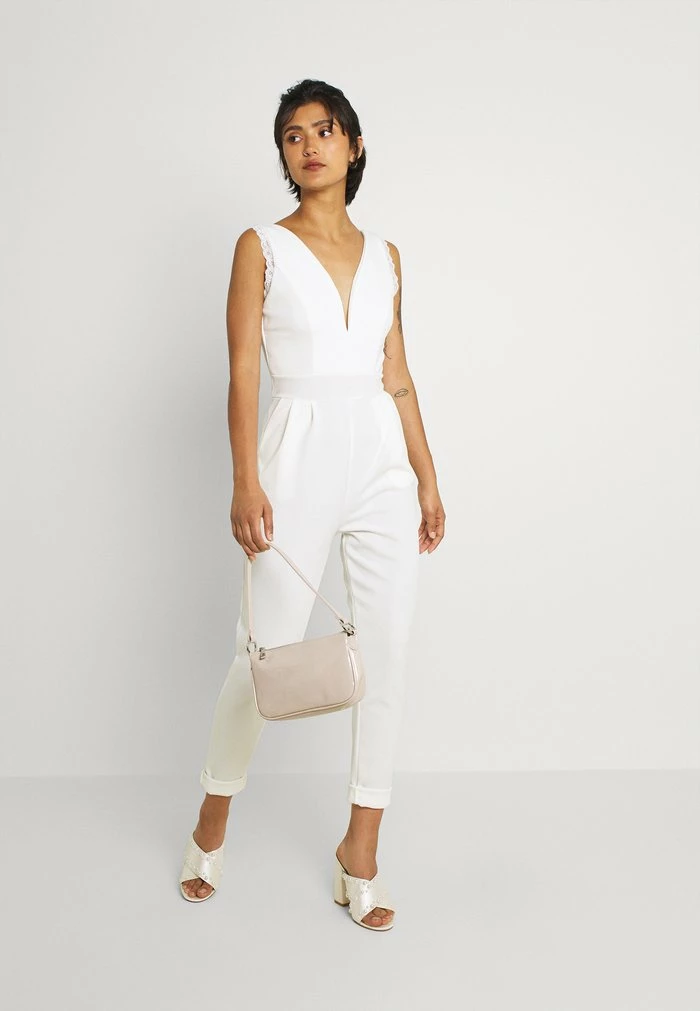 NIKKI V NECK - Jumpsuit - white WAL G. NIKKI V NECK - Jumpsuit - White -WAL G. Sales Store 44167056ed10431888c0d9fab6f3cdba