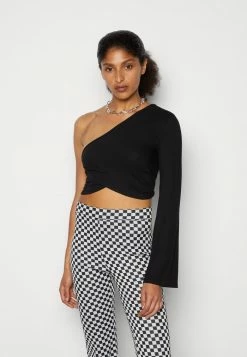 WAL G. PHEOBE WRAP - Long Sleeved Top - Black