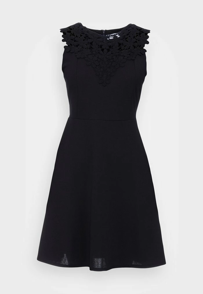 ACCESSORIE NECK SKATER DRESS - Cocktail dress / Party dress - navy blue WAL G. ACCESSORIE NECK SKATER DRESS - Cocktail Dress / Party Dress - Navy Blue -WAL G. Sales Store 460c29edc87f4775a561dced92858c66