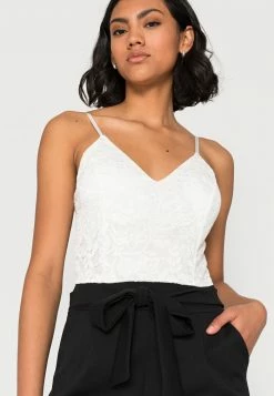 WAL G. APRIL CONTRAST V NECK JUMPSUIT - Jumpsuit - Black/ White -WAL G. Sales Store 47ddced4c28d403588e619cfd7c0298c