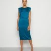 WAL G. ALI ROUCHED - Cocktail Dress / Party Dress - Teal Blue