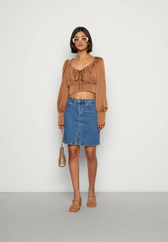 MIA LONG SLEEVE - Blouse - brown WAL G. MIA LONG SLEEVE - Blouse - Brown -WAL G. Sales Store 4b36225b46bc4652b2db9451d2d51316