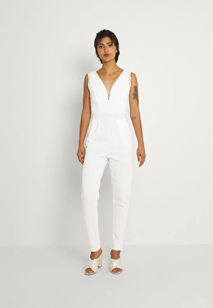 NIKKI V NECK - Jumpsuit - white WAL G. NIKKI V NECK - Jumpsuit - White -WAL G. Sales Store 4e26a97db8864fb4a099368a7a703229
