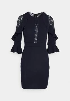 WAL G. MARLEE FRILL DRESS - Cocktail Dress / Party Dress - Navy Blue -WAL G. Sales Store 4e4462953a284055b3f068e4e4413e17