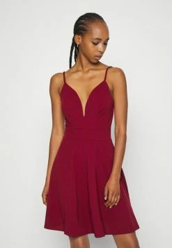 WAL G. VINCENT SKATER DRESS - Cocktail Dress / Party Dress - Wine