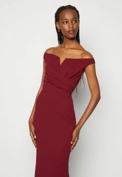 WAL G. KAI OFF THE SHOULDER MAXI DRESS - Occasion Wear - Berry Wine -WAL G. Sales Store 500760e4fa00446690ebcc90c631234e