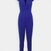 WAL G. RILEY FRILL SLEEVE - Jumpsuit - Electric Blue