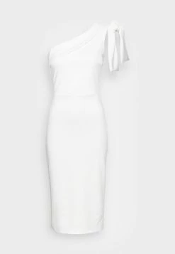 WAL G. WGXZL WEDDING - FAVOURITE ONE SHOULDER TIE MIDI DRESS - Cocktail Dress / Party Dress - White -WAL G. Sales Store 5277c4fac624495b9373e69f633ca4cb