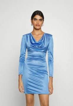 WAL G. GEM LONG SLEEVE MINI DRESS - Cocktail Dress / Party Dress - Ocean Blue