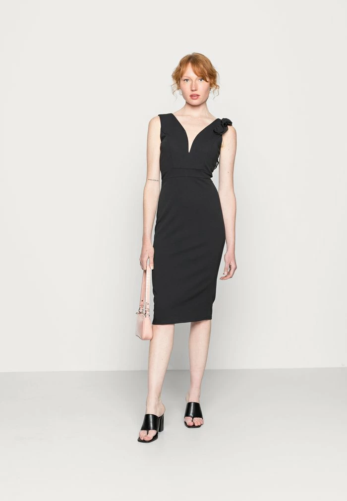 SETH FRILL MIDI DRESS - Cocktail dress / Party dress - black WAL G. SETH FRILL MIDI DRESS - Cocktail Dress / Party Dress - Black -WAL G. Sales Store 54a680d05a504b1a8db3877709d0a632