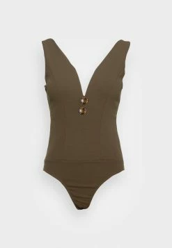 WAL G. TORTOISE BUTTON BODY - Top - Khaki Green 3 WAL G. TORTOISE BUTTON BODY - Top - Khaki Green -WAL G. Sales Store 54d7ff98b0bf4b47ae225104d0aba115