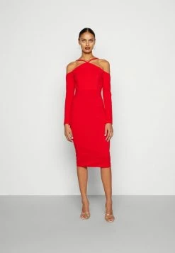 WAL G. FAR SLEEVE MIDI DRESS - Cocktail Dress / Party Dress - Red