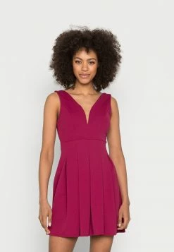 WAL G. PLEATED FIT AND FLARE - Cocktail Dress / Party Dress - Magenta