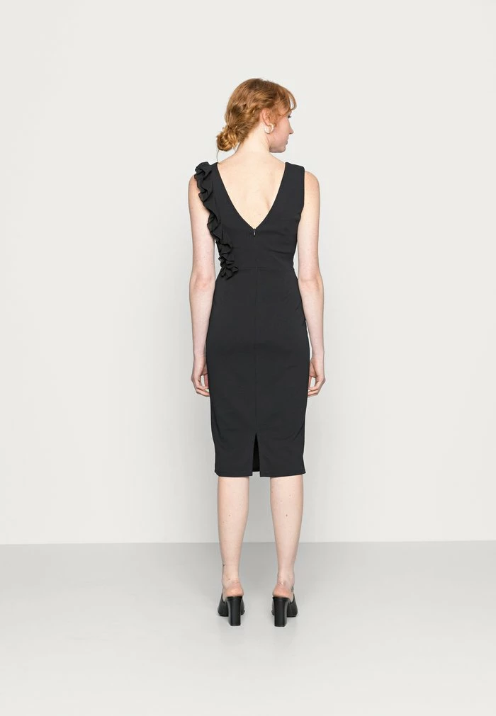 SETH FRILL MIDI DRESS - Cocktail dress / Party dress - black WAL G. SETH FRILL MIDI DRESS - Cocktail Dress / Party Dress - Black -WAL G. Sales Store 5a45de1246f34b359122d5c87b8c9bd6