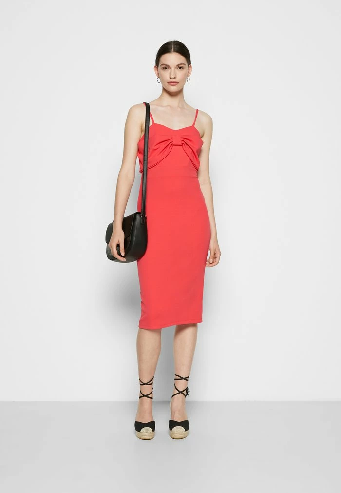 WGXZL WEDDING - PARIS BOW MIDI DRESS - Cocktail dress / Party dress - coral WAL G. WGXZL WEDDING - PARIS BOW MIDI DRESS - Cocktail Dress / Party Dress - Coral -WAL G. Sales Store 5bf429515edf4b21b5e7510491f4ee3b