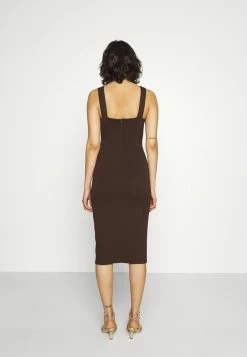 WAL G. V NECK PLUNGE MIDI DRESS - Jersey Dress - Dark Brown 2 WAL G. V NECK PLUNGE MIDI DRESS - Jersey Dress - Dark Brown -WAL G. Sales Store 5c9a5689b5c54856b14838c08cb69846