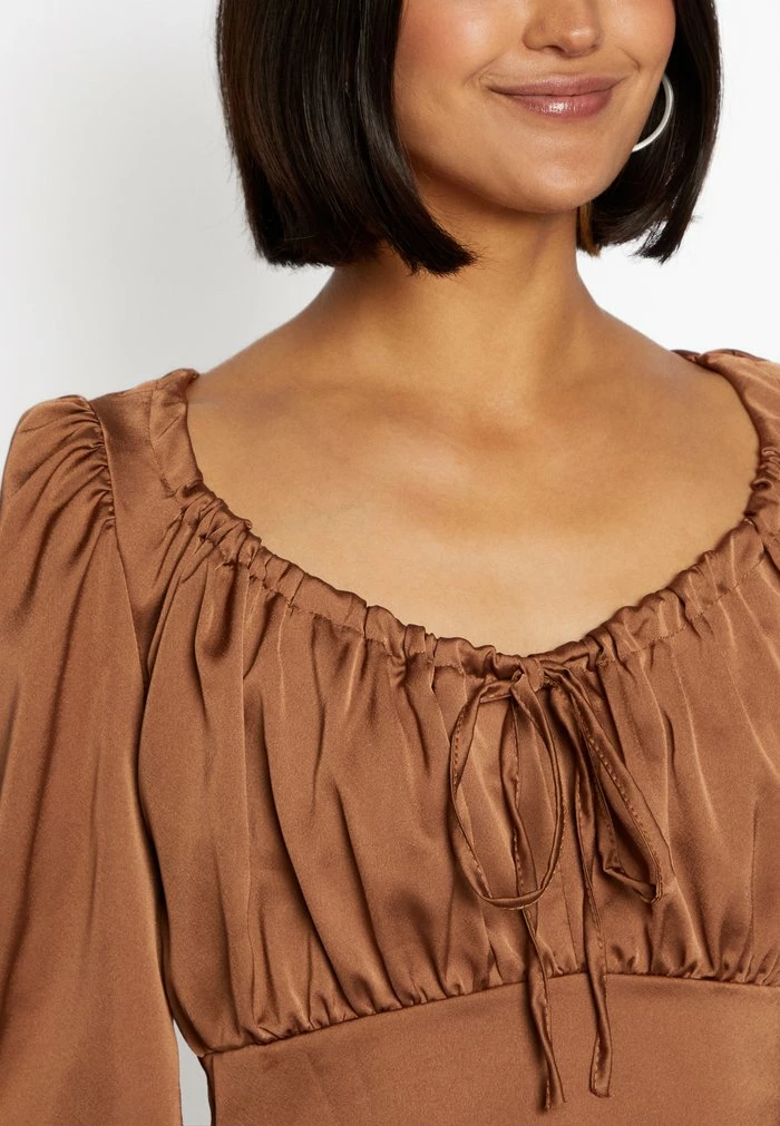 MIA LONG SLEEVE - Blouse - brown WAL G. MIA LONG SLEEVE - Blouse - Brown -WAL G. Sales Store 5df1acef12d44f2091c6d18e8049ad8b