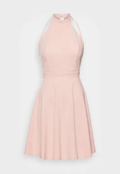 WAL G. MAJA HALTER NECK STRAPPY BACK SKATER DRESS - Cocktail Dress / Party Dress - Blush Pink -WAL G. Sales Store 5f63bf9209ab4f088ab5c5cbbec52551