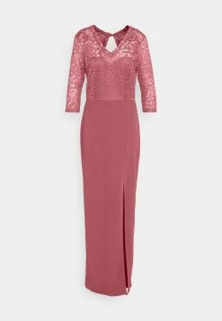 WAL G. WGXZL WEDDING - ROSE LACE TOP MAXI DRESS - Occasion Wear - Dark Mauve Pink -WAL G. Sales Store 602fa3849e384b4f84ca6507100da745
