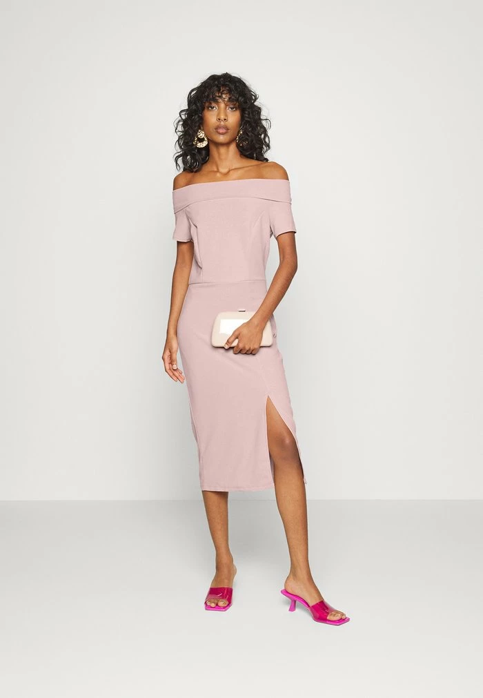 LOVE OFF THE SHOULDER MIDI DRESS - Shift dress - blush pink WAL G. LOVE OFF THE SHOULDER MIDI DRESS - Shift Dress - Blush Pink -WAL G. Sales Store 627f54e9346246cfbb9b7fc034532a5d