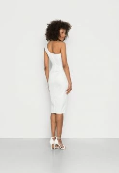 WAL G. GIGI ONE SLEEVE MIDI DRESS - Cocktail Dress / Party Dress - White 2 WAL G. GIGI ONE SLEEVE MIDI DRESS - Cocktail Dress / Party Dress - White -WAL G. Sales Store 6363d691f2d446faaa802e7a663b4fb7