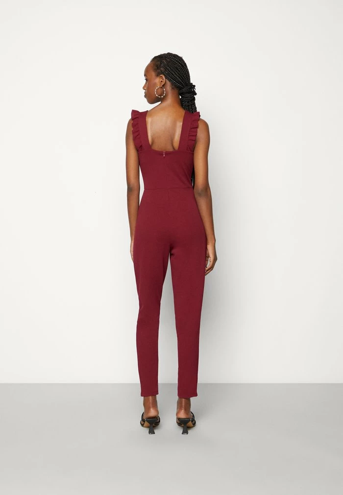 RAYNA RUFFLED - Jumpsuit - berry wine WAL G. RAYNA RUFFLED - Jumpsuit - Berry Wine -WAL G. Sales Store 67ea17d5da404c919538168036a2d1d1