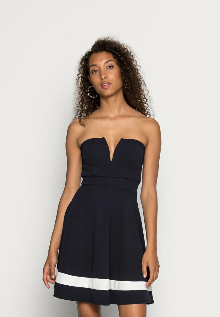 BELINDA CUPPED SKATER DRESS - Cocktail dress / Party dress - navy/white WAL G. BELINDA CUPPED SKATER DRESS - Cocktail Dress / Party Dress - Navy/white -WAL G. Sales Store 68aaaee07e2c47ffb8f9704e008ed1bd