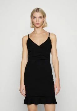 WAL G. BELLA STRAPPY WRAP MINI DRESS - Day Dress - Black