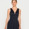WAL G. V NECK SKATER - Cocktail Dress / Party Dress - Navy Blue