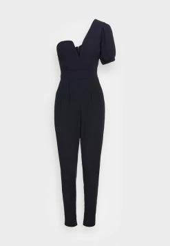WAL G. HELVIA ONE SLEEVE V NECK - Jumpsuit - Navy Blue -WAL G. Sales Store 6aa3ec5359564afd872b22da7d9e2674