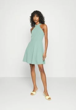 WAL G. BALI HALTER NECK SKATER DRESS - Jersey Dress - Sage Green
