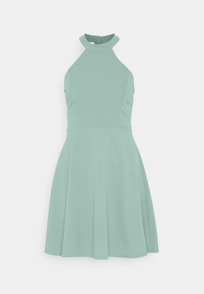 BALI HALTER NECK SKATER DRESS - Jersey dress - sage green WAL G. BALI HALTER NECK SKATER DRESS - Jersey Dress - Sage Green -WAL G. Sales Store 6ba6aa8c82144042ba920b198e5b5260