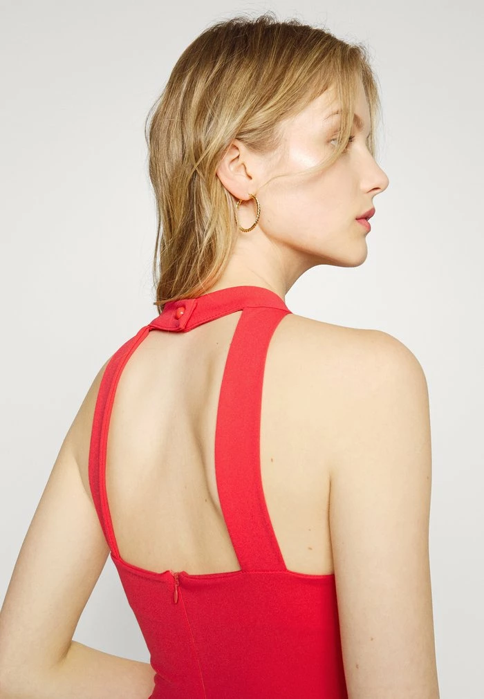 SASHA FRILL NECK MIDI DRESS - Jersey dress - coral WAL G. SASHA FRILL NECK MIDI DRESS - Jersey Dress - Coral -WAL G. Sales Store 6c808285f2904b8d8e39ed332d8c19a3