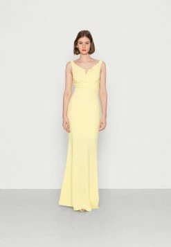 WAL G. KIA OFF THE SHOULDER MAXI DRESS - Occasion Wear - Baby Yellow