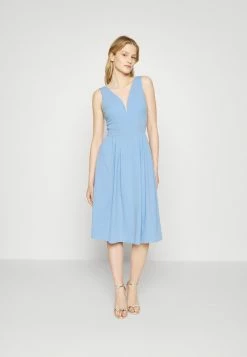 WAL G. ADDISON V NECK MIDI DRESS - Jersey Dress - Cornflower Blue