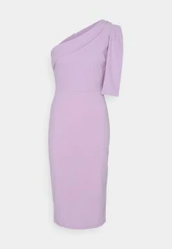 WAL G. WGXZL WEDDING - FAVOURITE ONE SHOULDER TIE MIDI DRESS - Cocktail Dress / Party Dress - Lavender -WAL G. Sales Store 6e9a25816ef64576bb5f1802b22f0361