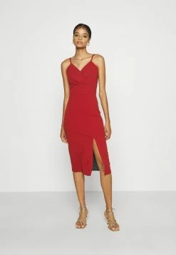 WAL G. SHERRIE MIDI DRESS - Cocktail Dress / Party Dress - Burnt Orange