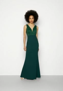 WAL G. TAYLOR V NECK DRESS - Occasion Wear - Forest Green