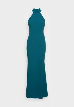 WAL G. SARA HALTER NECK MAXI DRESS - Occasion Wear - Dark Teal Blue 3 WAL G. SARA HALTER NECK MAXI DRESS - Occasion Wear - Dark Teal Blue -WAL G. Sales Store 6fa083669d0543929f85a2321691f47b