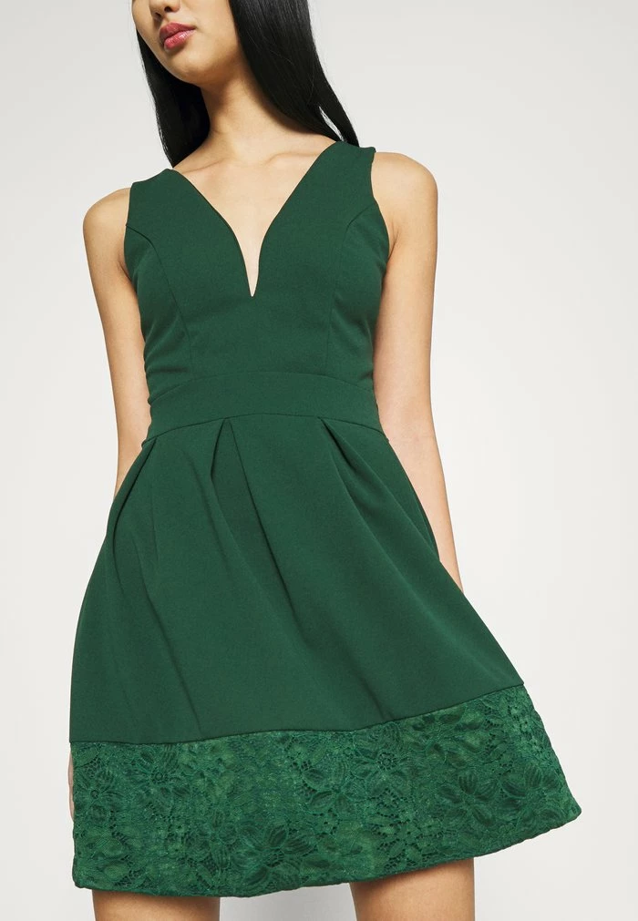 NADIA VPLUNGE NECK SKATER DRESS - Cocktail dress / Party dress - forest green WAL G. NADIA VPLUNGE NECK SKATER DRESS - Cocktail Dress / Party Dress - Forest Green -WAL G. Sales Store 6fc91c3f85ff4137aff85e82bb558ba5