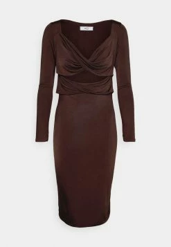 WAL G. TANYA CUT OUT DRESS - Cocktail Dress / Party Dress - Dark Brown -WAL G. Sales Store 6fd3b76c3b8049a0ae7a417b749042ed
